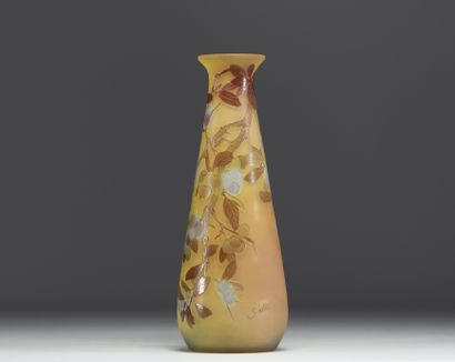 Émile GALLÉ (1846-1904) Vase en verre multicouche...