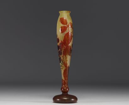 DAUM Nancy - Vase soliflore en verre multicouche...