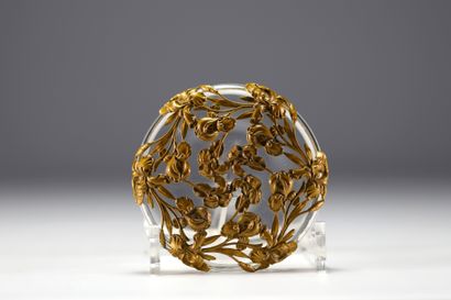 Baccarat - Bonbonnière en cristal, bronze...