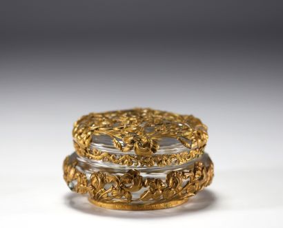 Baccarat - Bonbonnière en cristal, bronze...