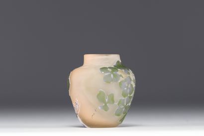 Émile GALLÉ (1846-1904) Petit vase en verre...