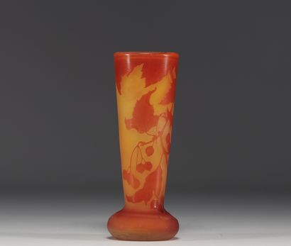 Émile GALLÉ (1846-1904) Vase en verre multicouche...