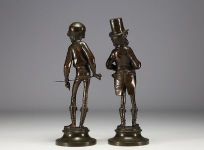 Émile GUILLEMIN (1841- 1907) Paire de personnages...