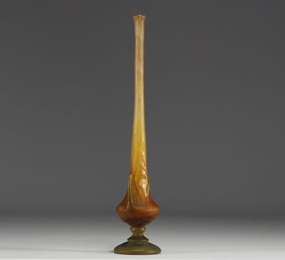 DAUM Nancy - Vase soliflore en verre multicouche...