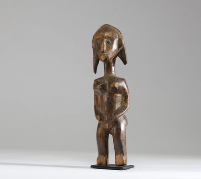Statuette féminine Bambara, Mali. Bois à...