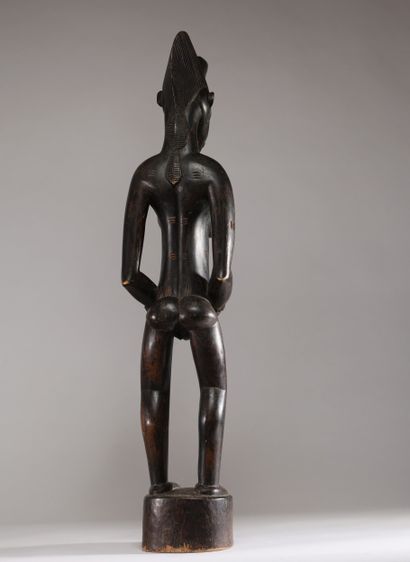 Ancienne statue Senoufo, Côte d'Ivoire. Bois...