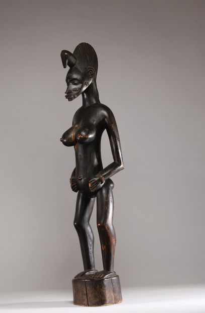 Ancienne statue Senoufo, Côte d'Ivoire. Bois...