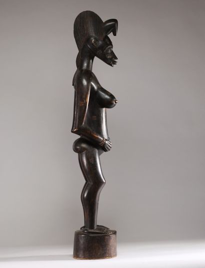 Ancienne statue Senoufo, Côte d'Ivoire. Bois...