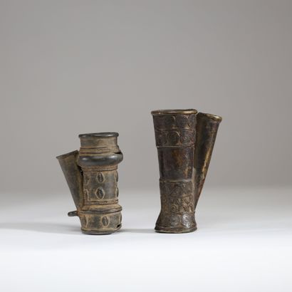 Cameroun - Bamum - Lot de deux fourneaux...