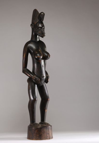Ancienne statue Senoufo, Côte d'Ivoire. Bois...