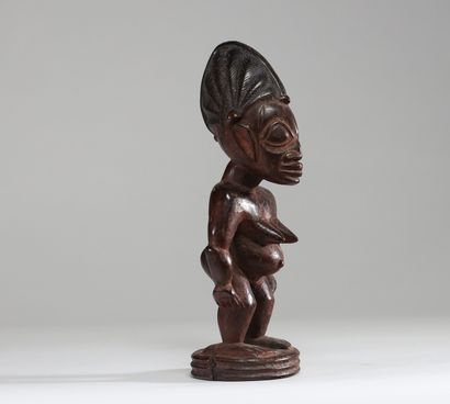 Figure de jumeau Ibeji Yoruba, Nigéria. Sculptée...