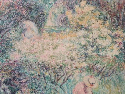 George MORREN (1868-1941). Massif d’Azalée....