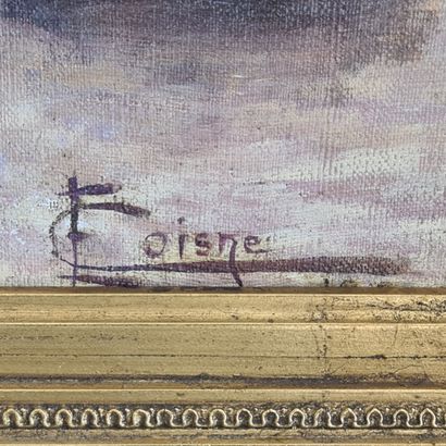 Elvire COISNE (1873-1956). Scène intimiste...