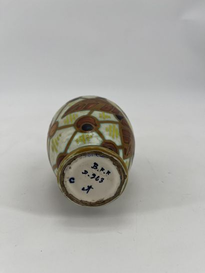 Charles CATTEAU (1880-1966). Vase Boch Keramis...