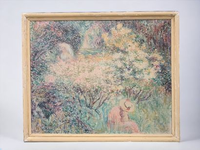George MORREN (1868-1941). Massif d’Azalée....