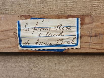 Anna BOCH (1848-1936). La ferme rose. Circa...