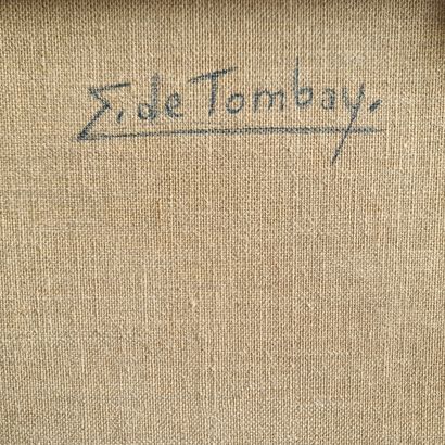 Elleen DE TOMBAY (1918-1998). Scène animée...