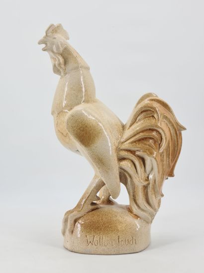 Roger GUERIN (1896-1954). Imposant coq en...
