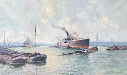 Henri Joseph PAUWELS (1903-1983). Bateaux...