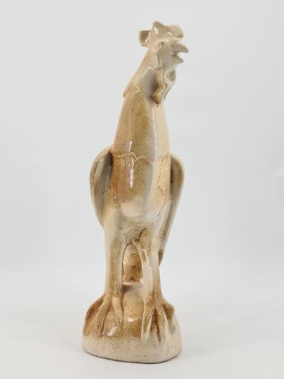 Roger GUERIN (1896-1954). Imposant coq en...
