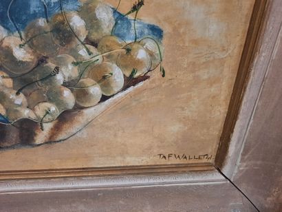 Taf WALLET (1902 -2001). Huile sur panneau....