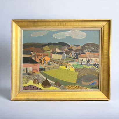 Gustave CAMUS (1914-1984). La ferme rose...