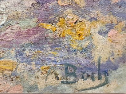 Anna BOCH (1848-1936). La ferme rose. Circa...