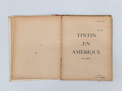 TINTIN. Hergé. Tintin en Amérique. Edition...