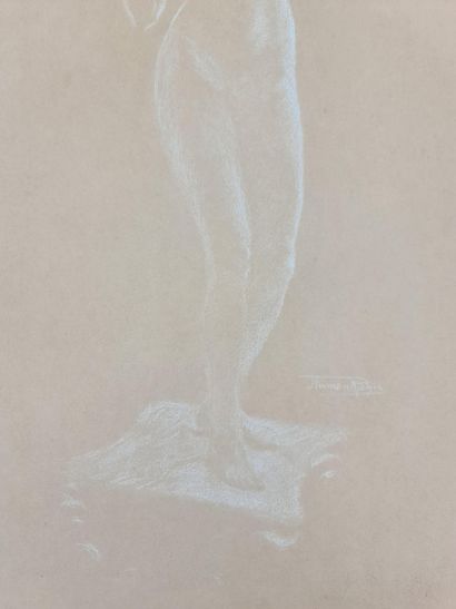 Herman RICHIR (1866-1942). Nu féminin. Esquisse...