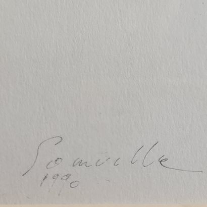 Roger SOMVILLE (1923-2014). Profil de dame....
