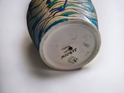 Charles CATTEAU (1880-1966). Vase Boch Keramis...