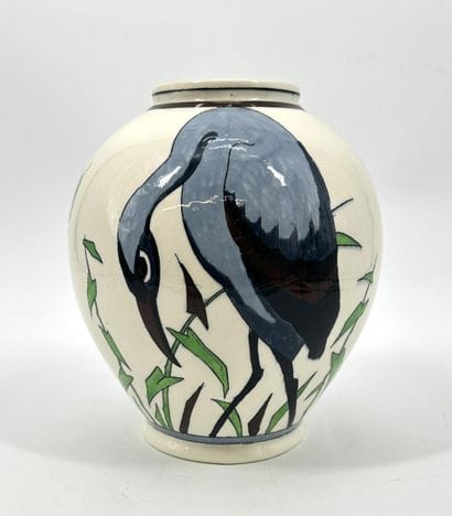 Charles CATTEAU (1880-1966). Rare Vase Boch...