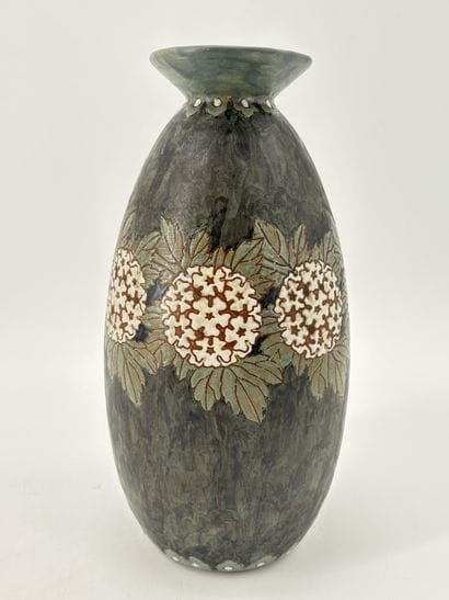Charles CATTEAU (1880-1966). Vase Boch Keramis...