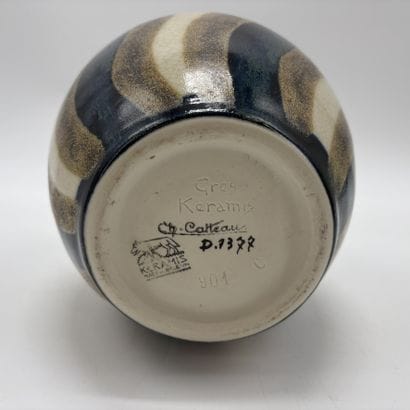 Charles CATTEAU (1880-1966). Vase Boch Keramis...