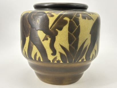 Charles CATTEAU (1880-1966). Rarissime vase...