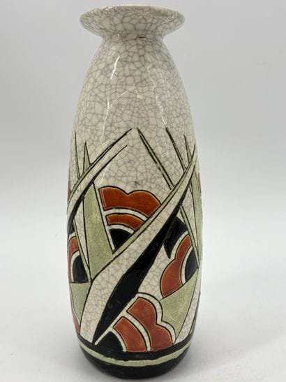 Charles CATTEAU (1880-1966). Vase Boch Keramis...