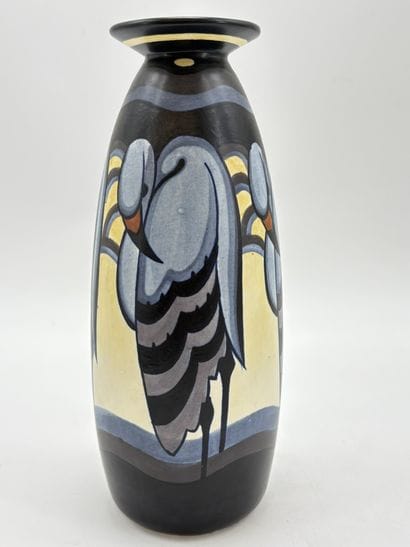 Charles CATTEAU (1880-1966). Vase Boch Keramis...