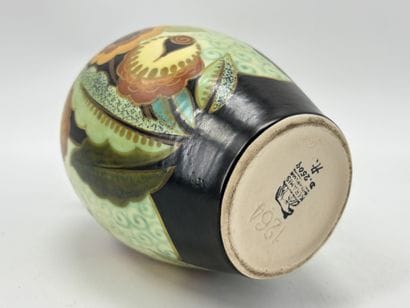 Charles CATTEAU (1880-1966). Vase Boch Keramis...
