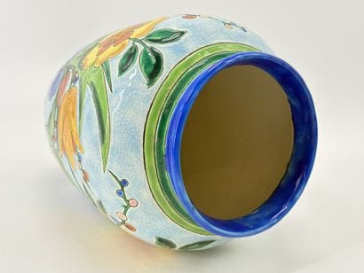 Charles CATTEAU (1880-1966). Vase Boch Keramis...