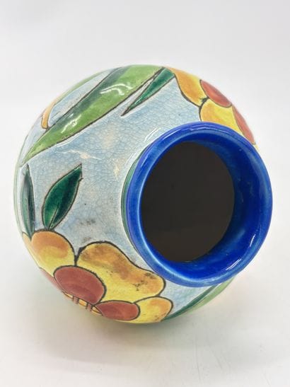 Charles CATTEAU (1880-1966). Vase Boch Keramis...