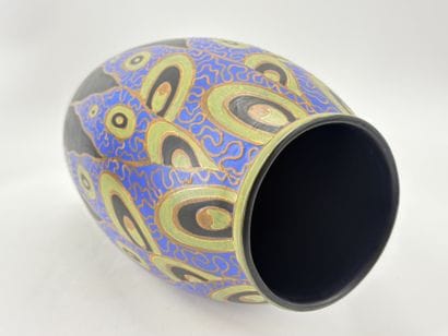 Charles CATTEAU (1880-1966). Vase Boch Keramis...