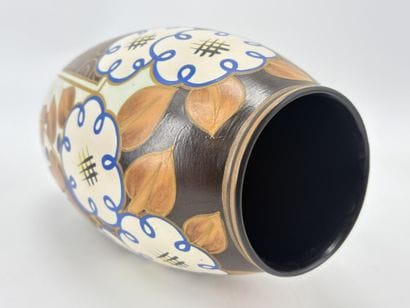 Charles CATTEAU (1880-1966). Vase Boch Keramis...