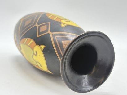 Charles CATTEAU (1880-1966). Vase Boch Keramis...
