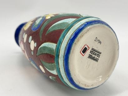 Charles CATTEAU (1880-1966). Vase Boch Keramis...