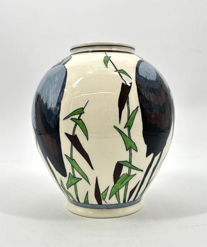 Charles CATTEAU (1880-1966). Rare Vase Boch...
