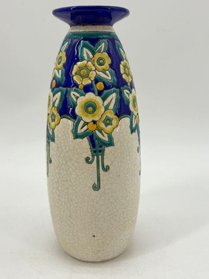 Charles CATTEAU (1880-1966). Vase Boch Keramis...