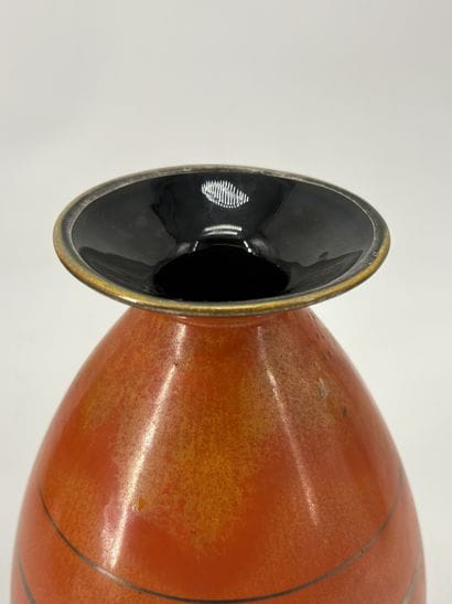 Charles CATTEAU (1880-1966). Vase Boch Keramis...
