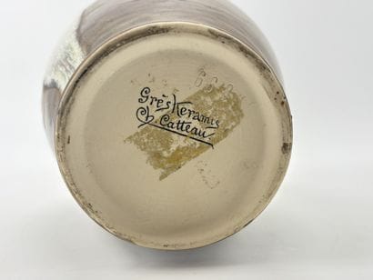 Charles CATTEAU (1880-1966). Vase Boch Keramis...