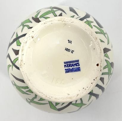 Charles CATTEAU (1880-1966). Rare Vase Boch...