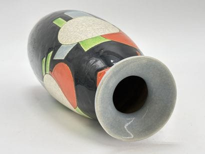 Charles CATTEAU (1880-1966). Vase Boch Keramis...